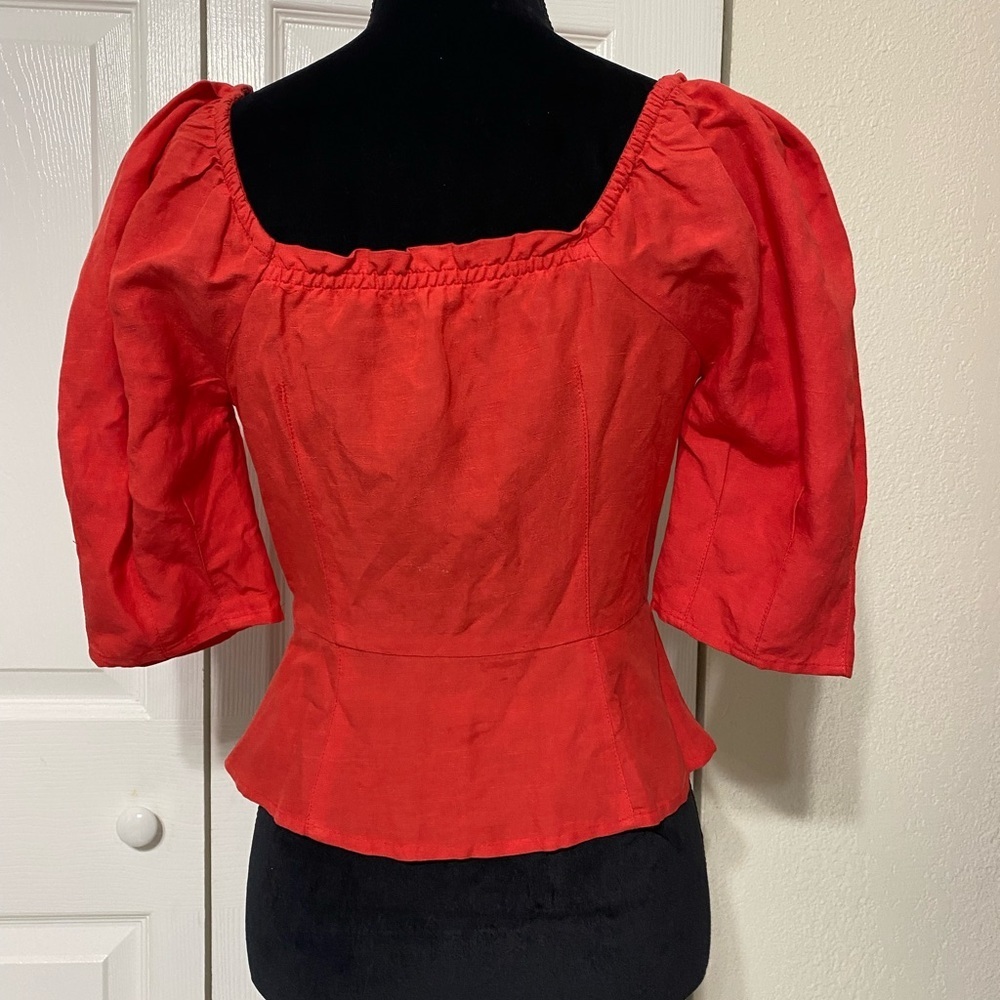 - Something Navy Red Blouse size XS - Picture 3 of 10